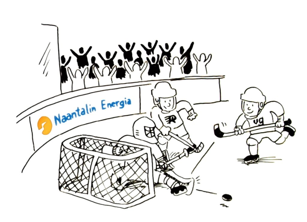 Piirros jääkiekkopeli, Naantalin Energia sponsorina