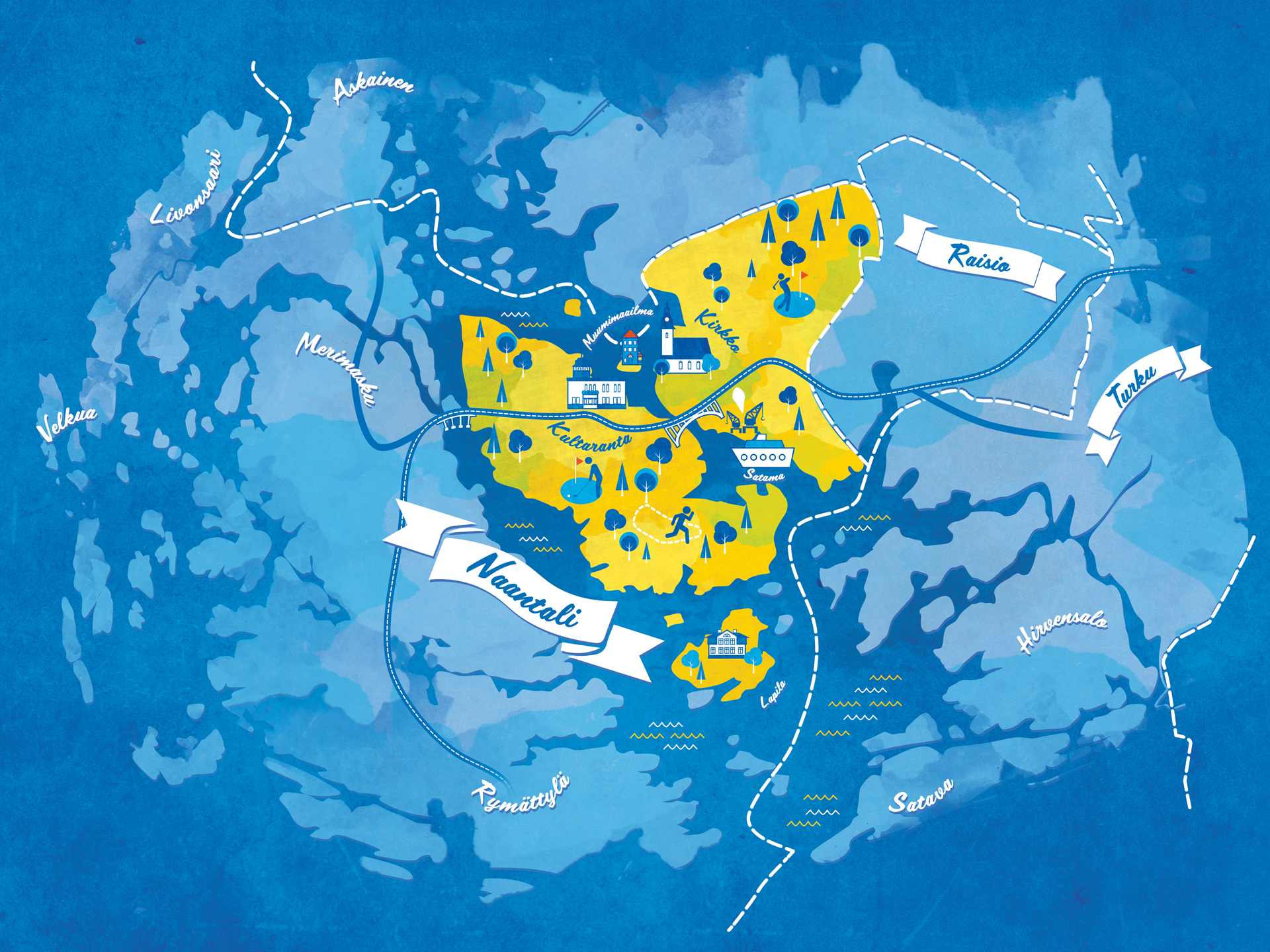 Naantalin Energia verkkoalue kartta